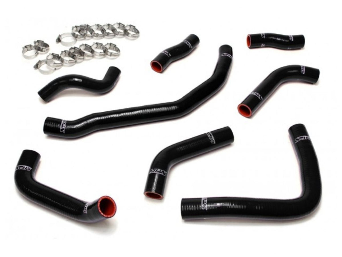 HPS Performance Products HPS Black Reinforced Silicone Coolant Hose Complete kit (8pc) front radiator + rear engine Toyota 90-99 MR2 3SGTE Turbo