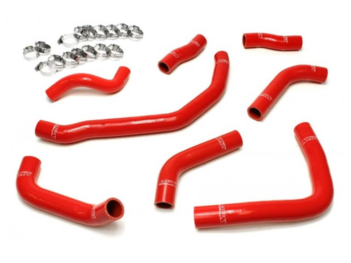 HPS Performance HPS Red Reinforced Silicone Coolant Hose Complete kit (8pc) front radiator + rear engine Toyota 90-99 MR2 3SGTE Turbo