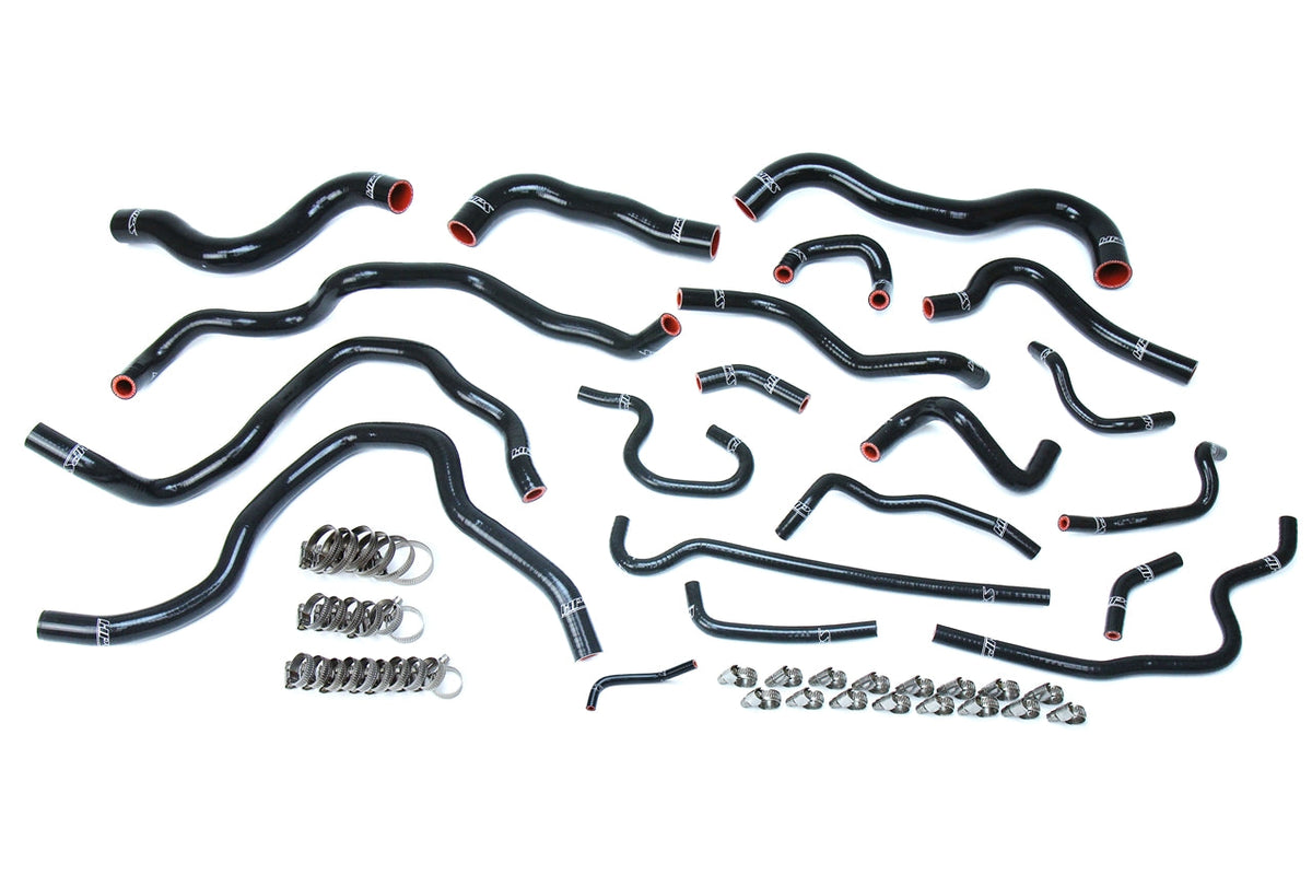 HPS Performance HPS Black Reinforced Silicone Radiator Heater Coolant Hose Kit Honda 16-18 Civic 2.0L Non Turbo