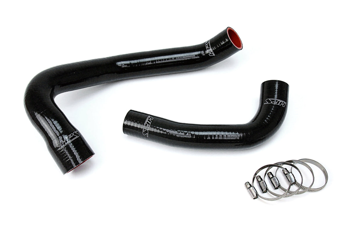 HPS Performance HPS Black Reinforced Silicone Radiator Hose Kit Coolant Jeep 00-06 Wrangler TJ 4.0L