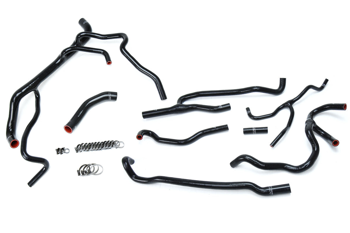 HPS Performance Products HPS Black Reinforced Silicone Radiator + Heater Hose Kit Coolant Chevy 16-17 Camaro SS Coupe 6.2L V8
