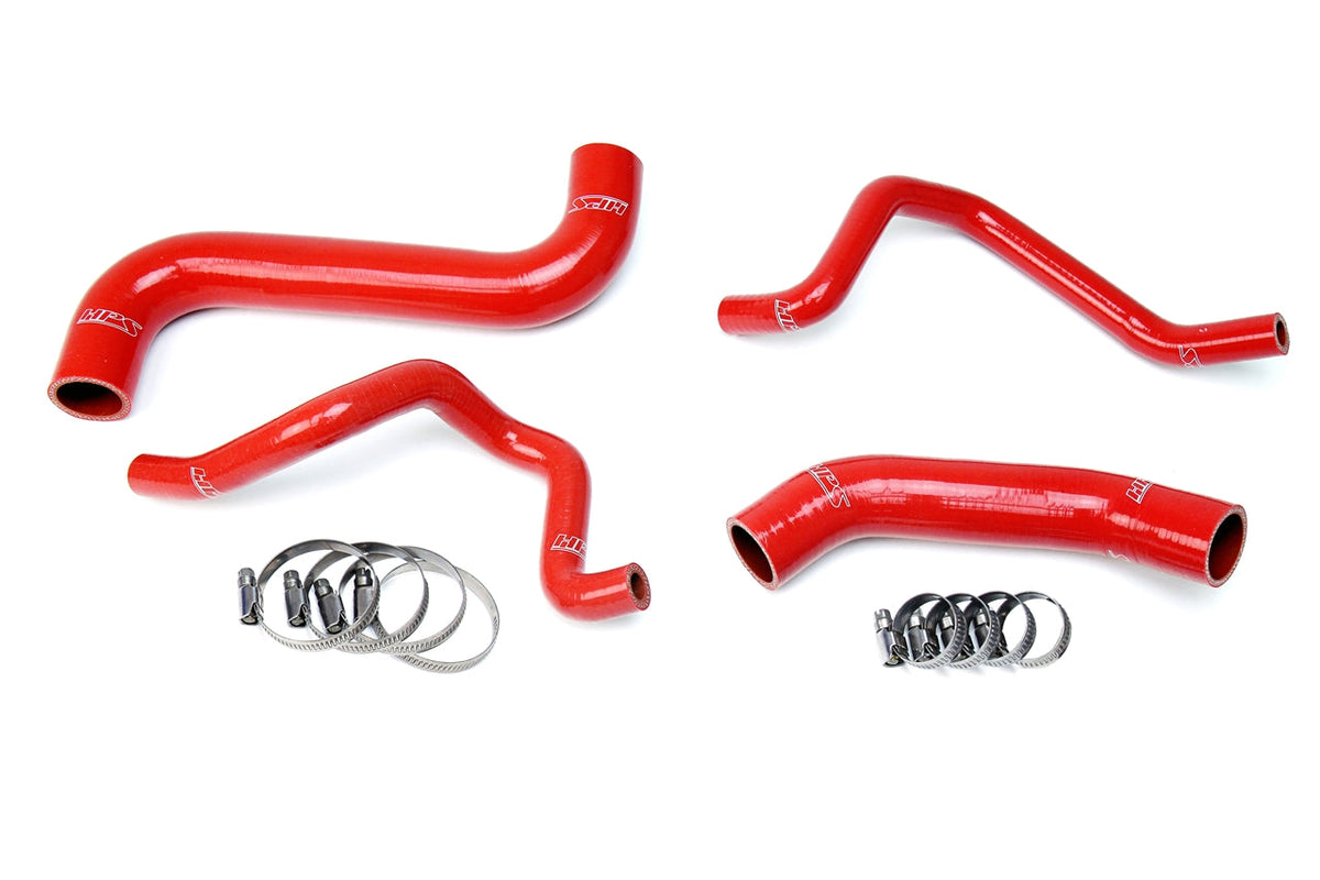 HPS Performance HPS Red Reinforced Silicone Radiator + Heater Hose Kit Subaru 2004-2005 Impreza 2.5L Non Turbo Left Hand Drive