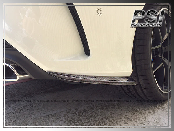 For 2013-2018 Mercedes-Benz W117 CLA-Class with AMG Sport Package Only - Carbon Fiber Rear Splitter Lips