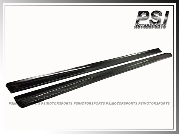 For 2008-2014 Mercedes-Benz W204 C204 C63 AMG Only - DP Style Carbon Fiber Side Skirt Lips