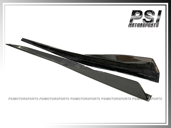 For 2020-2023 Chevrolet Corvette C8 Stingray Only - 5VM Style Carbon Fiber Side Skirt Add-on Lips