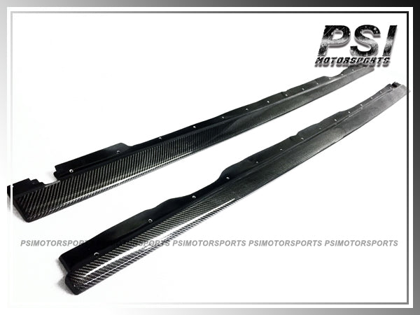 For 2001-2006 BMW E46 M3 Only - JP Style Carbon Fiber Side Skirt Add-on Lips