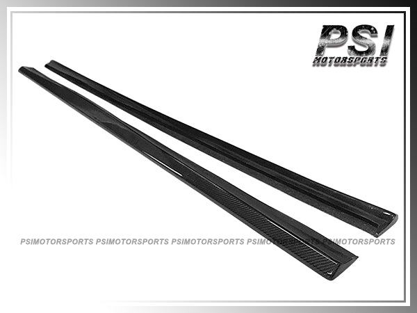 For 2003-2009 Mercedes-Benz W211 E55 & E63 AMG Only - DP Style Carbon Fiber Side Skirt Add-on Lips