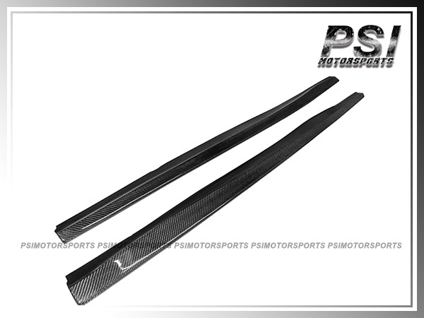 For 2008-2013 BMW E92 E93 3-Series with M-Sport Package Only - DP Style Carbon Fiber Side Skirt Add-on Lips