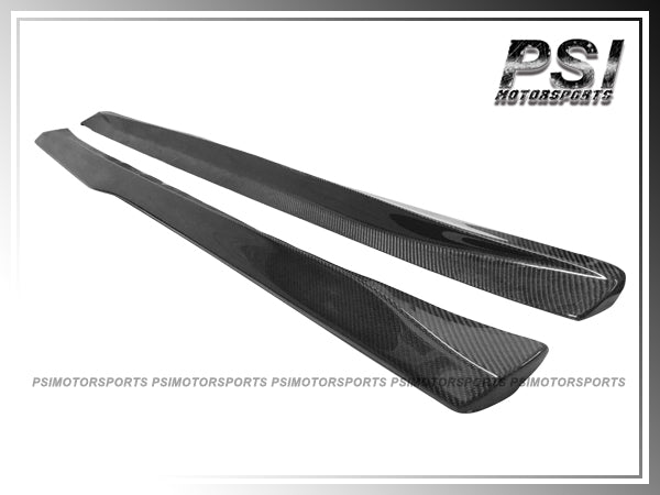 For 2015-2020 BMW F82 M4 Only - PSM Style Carbon Fiber Side Skirt Add-on Lips