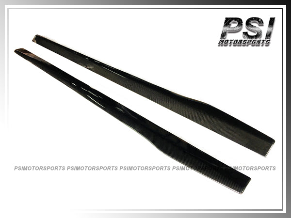 For 2015-2021 BMW F87 M2 Only - R1 Style Carbon Fiber Side Skirt Add-on Lips