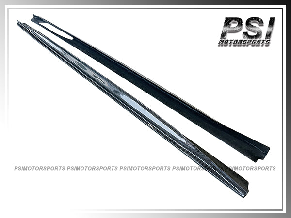 For 2020-2023 BMW G22 G23 4-Series with M-Sport Package Only - 3D Style Carbon Fiber Side Skirt Add-on Lips