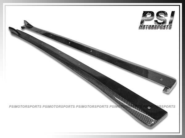 For 2008-2010 Subaru WRX STI GRB Only - CS Style Carbon Fiber Side Skirt Lips