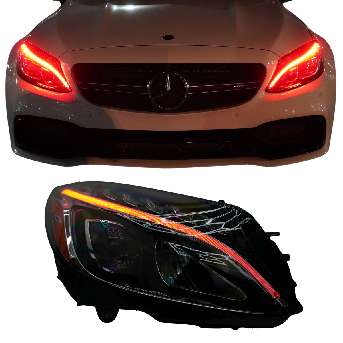 Mercedes Benz C-Class RGBW Multicolor DRL Boards (2015-2023)