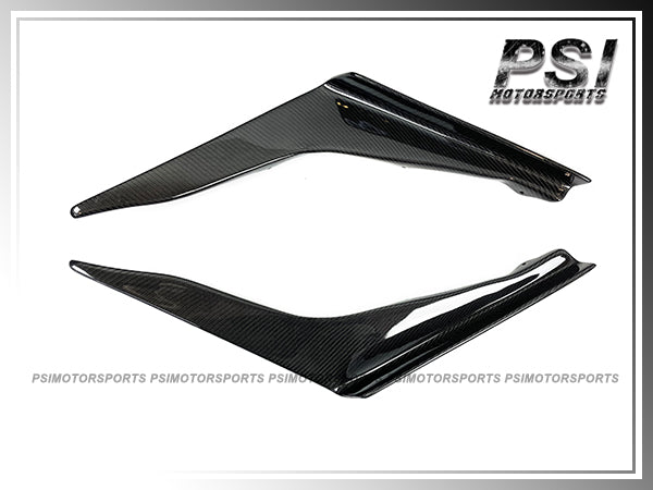 For 2008-2016 Nissan R35 GT-R Only - K Style Carbon Fiber Front Bumper Add-on Canards