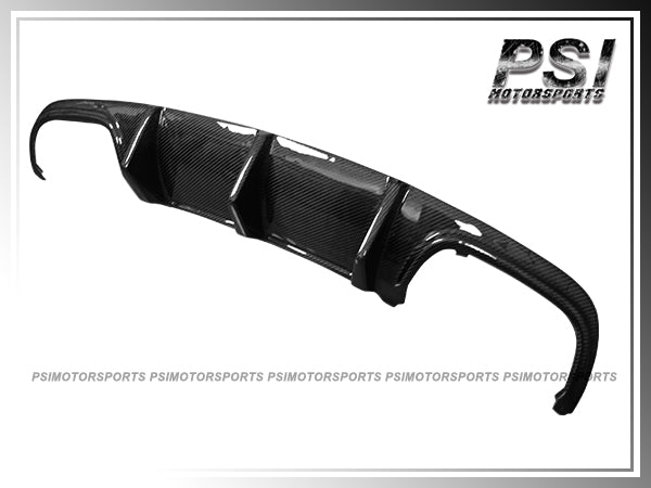 2008-2011 Mercedes-Benz W204 C-Class with AMG Sport Package and C63 Only Big Fins Carbon Fiber Rear Diffuser