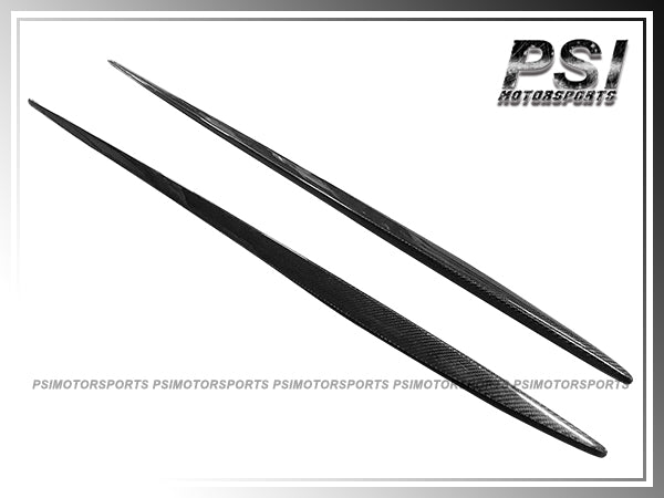 For 2015-2020 Mercedes-Benz W205 C-Class with AMG Sport Package Only - Carbon Fiber Side Skirt Add-on Covers