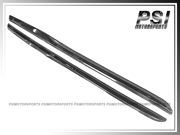 For 2015-2020 Mercedes-Benz W205 C-Class with AMG Sport Package Only - PSM Style Carbon Fiber Side Skirt Add-on Lips
