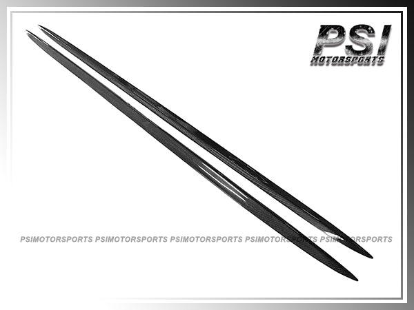 For 2015-2018 Mercedes-Benz W218 CLS-Class with AMG Sport Package Only - Carbon Fiber Side Skirt Add-on Covers