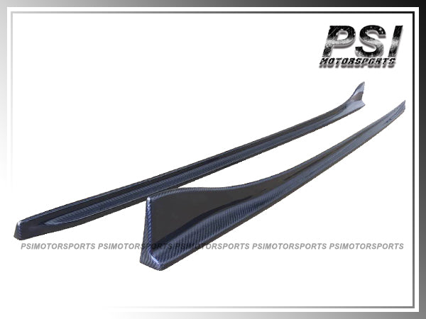 For 2012-2018 BMW F06 M6 Only - 3D Style Carbon Fiber Side Skirt Add-on Lips