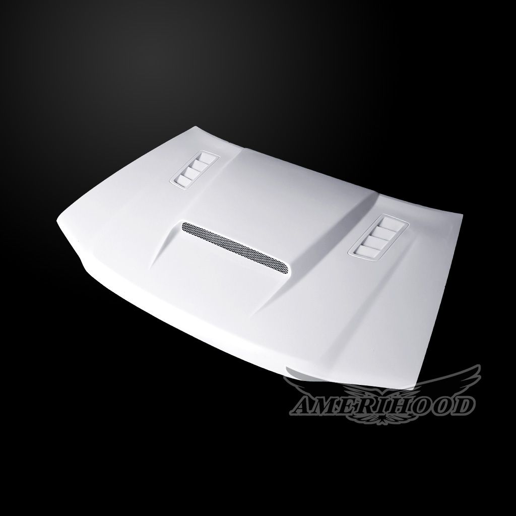 AmeriHood - Chevrolet Colorado 2004-2012 Type-SMS Style Functional Heat Extractor Ram Air Hood