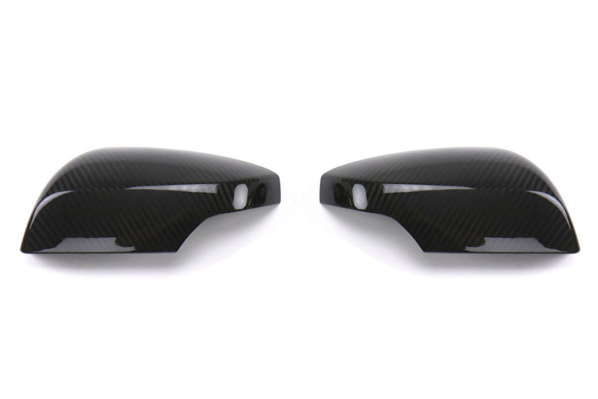 OLM Dry Carbon Fiber Mirror Covers (with Turn Signal Hole) - Gloss Carbon Fiber - 2015-2021 Subaru WRX / STI (With Turn Signal Holes)