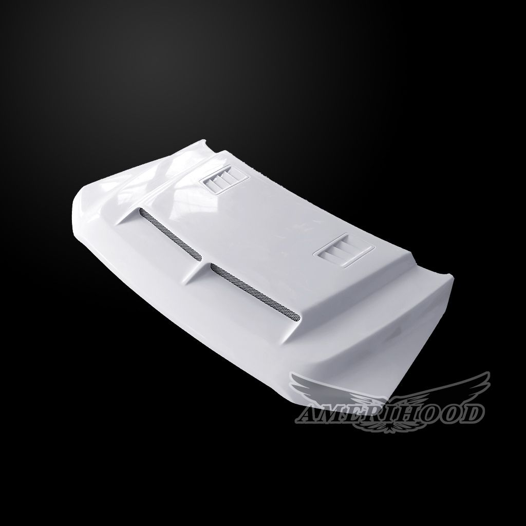 AmeriHood - Ford F-150 2024-2025 Type E Style Functional Heat Extractor Ram Air Hood For XL, STX, XLT, LARIAT Model Only