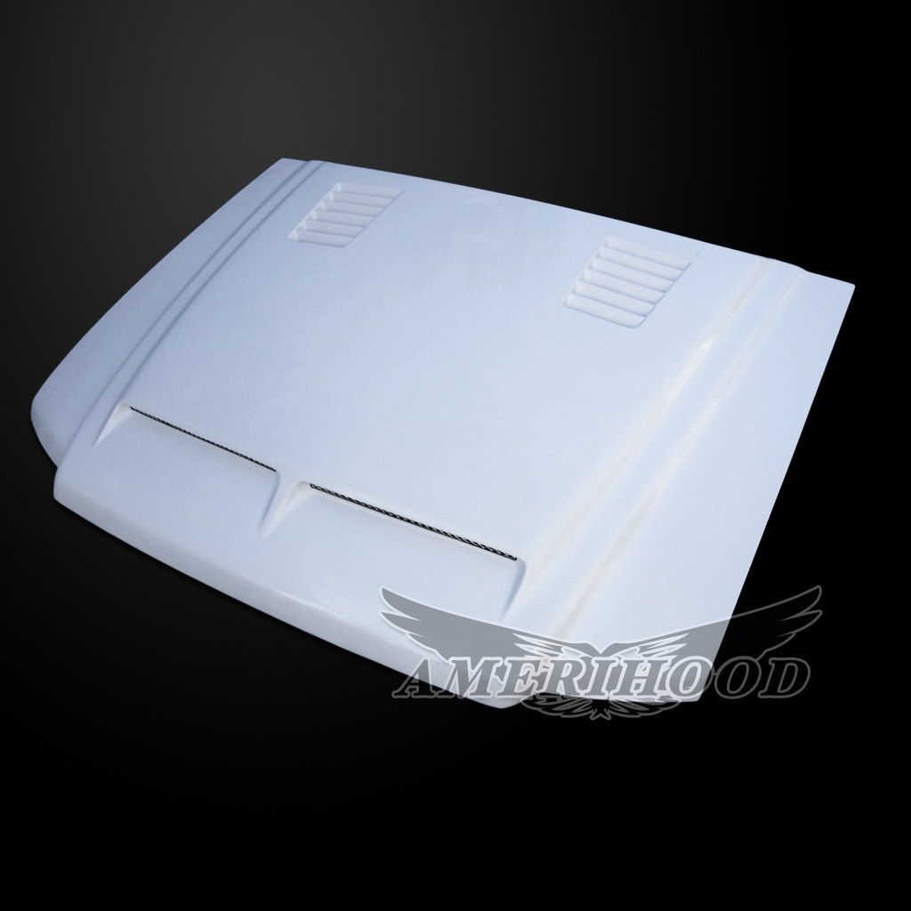 AmeriHood - Ford Explorer 2001-2003 2 Door Type-E Style Functional Heat Extractor Ram Air Hood