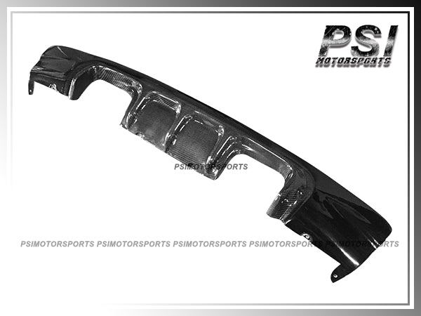 2001-2006 BMW E46 M3 Coupe Only V Style Carbon Fiber Rear Diffuser w/ outer area in Gloss Black