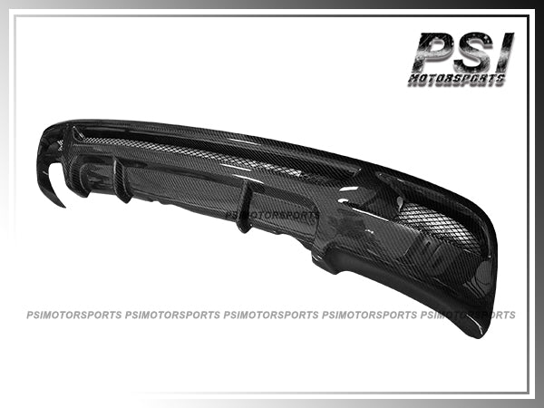 2008-2013 BMW E82 E88 M-Sport Only P Style Carbon Fiber Rear Diffuser (For Left Dual Tips)