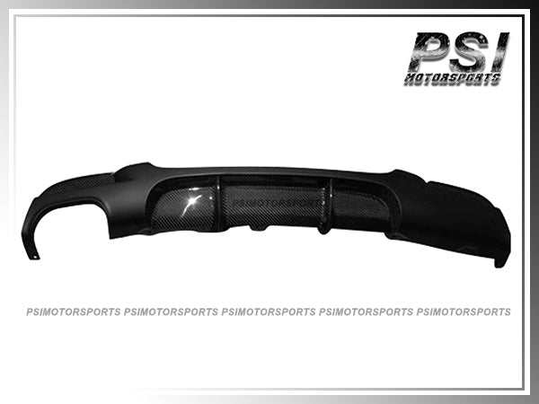 2006-2011 BMW E90 M-Sport Only P Style Carbon Fiber Rear Diffuser (For Left Dual Tips)