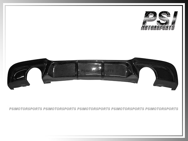 2006-2011 BMW E90 M-Sport Only V Style Carbon Fiber Rear Diffuser (For Dual Tips)